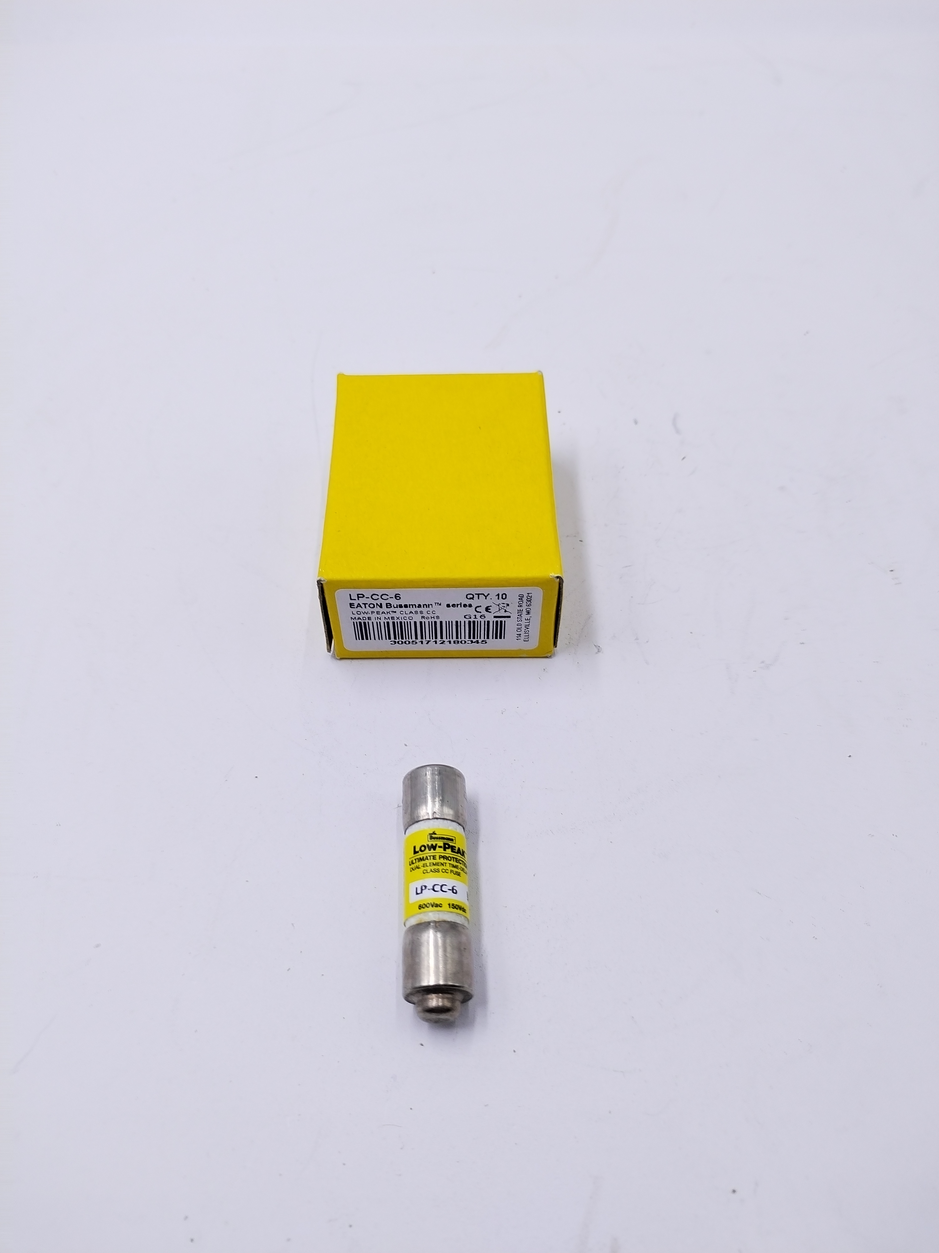 Eaton Bussmann series LP-CC fuse Current-limiting time-delay fuse LP-CC-6 Rejection style 6A Dual CC